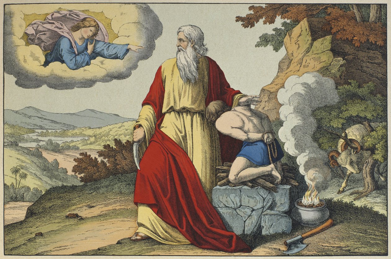 The Sacrifice of Isaac by Abraham, LAcien Testament
