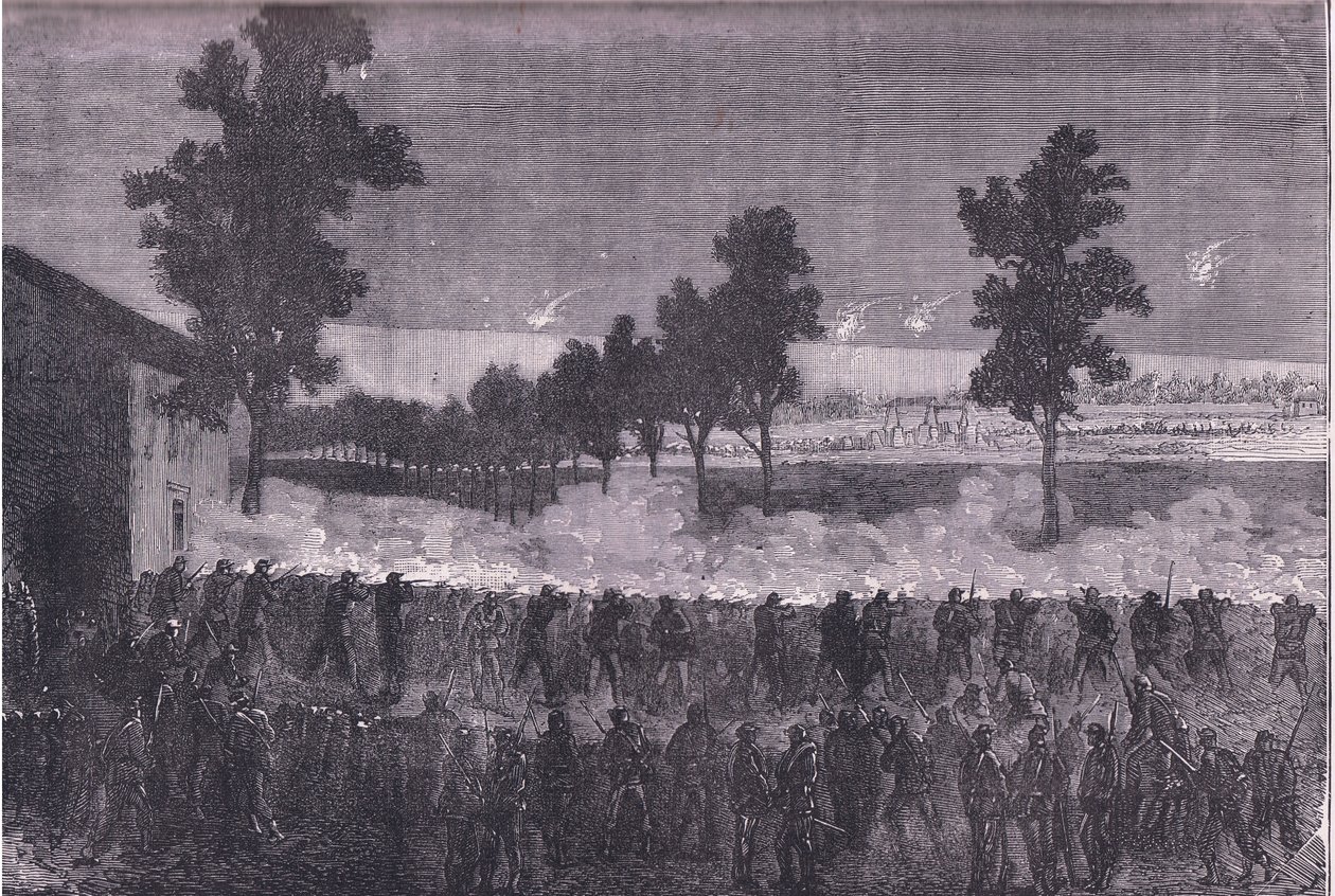 Cachan sortisi, Cassell ve Company Limited tarafından yayınlanan Cassells History of the War Fransa ve Almanya arasında, c.1890 (litho) by German School