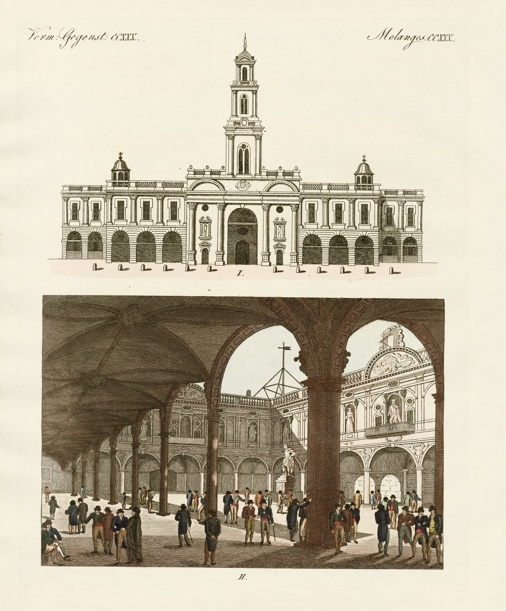 Londra stoğu (renkli gravür) by German School