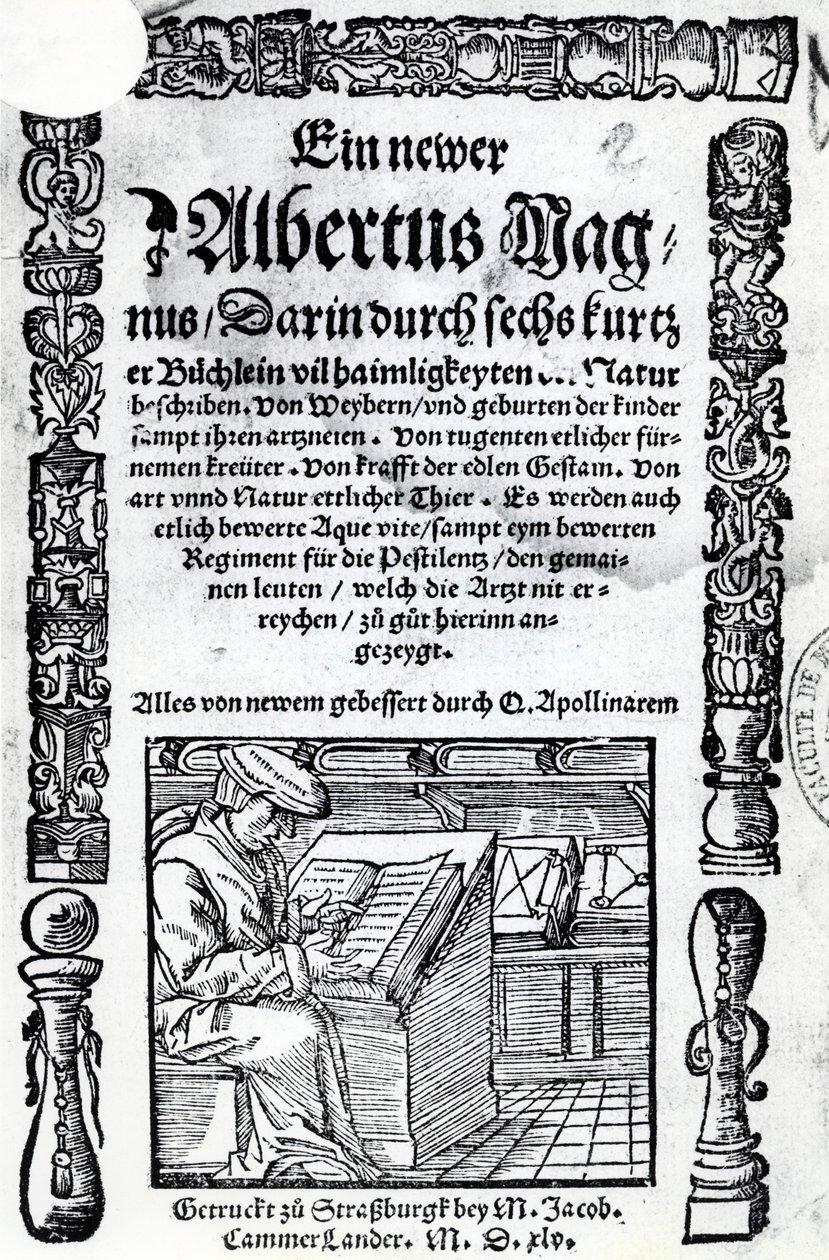 Yeni Albertus Magnus için Başlık Sayfası: Doğanın birçok sırrını anlatan altı kısa kitap, 1514