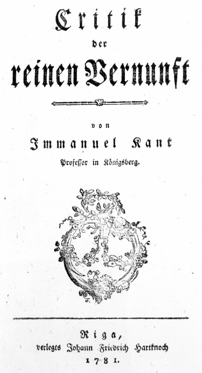 Immanuel Kant tarafından 1781