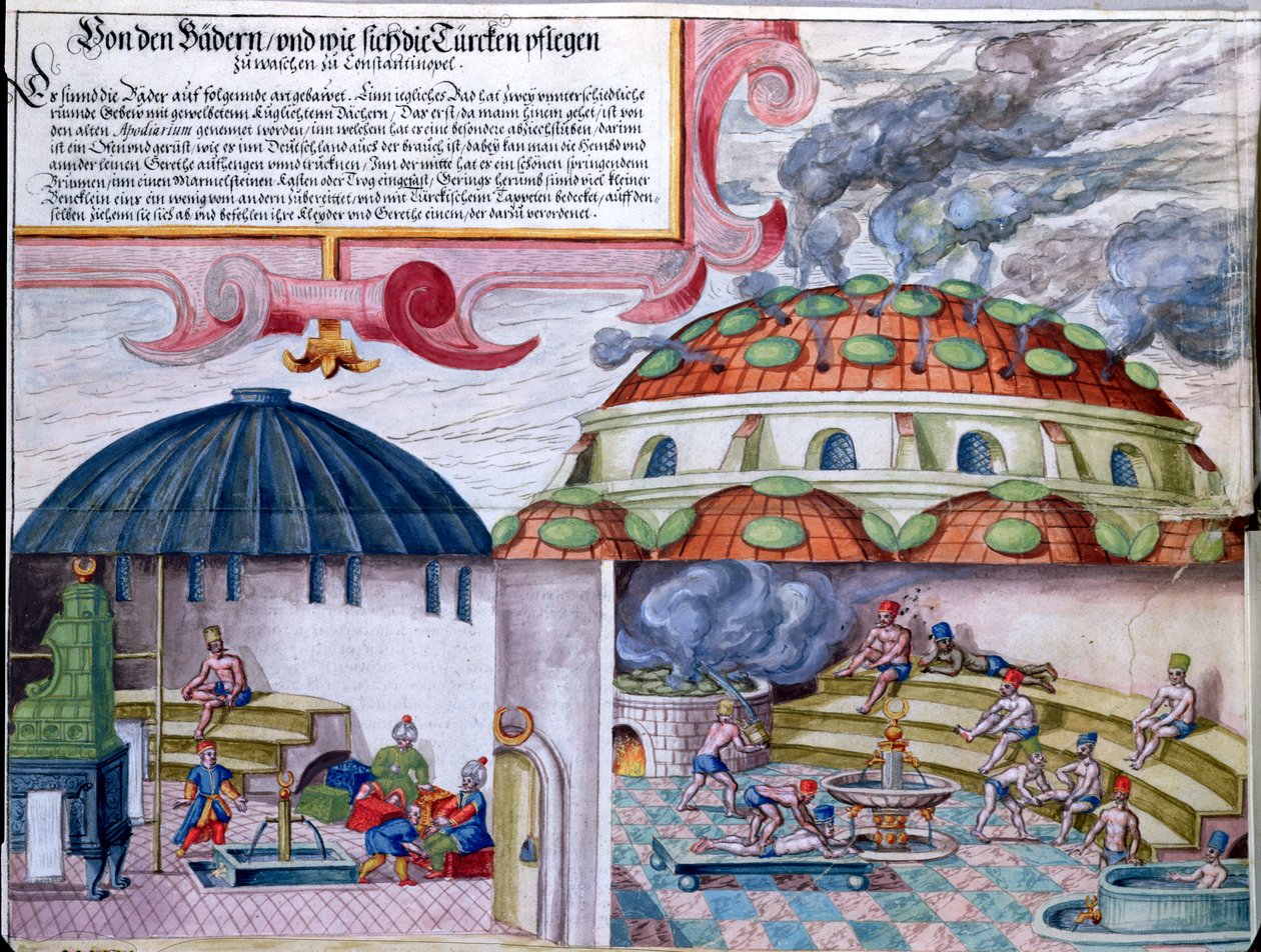 Türk hamamları, 16. yüzyıl sonu (kağıt üzerinde wc) by German School