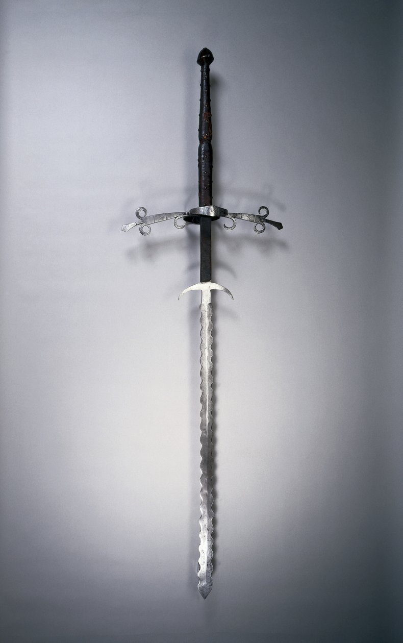 Gösterişli Bıçaklı İki Elli Kılıç, 1550-1600 by German School