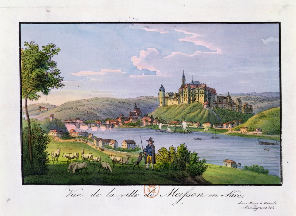 Meissen kasabasının görünümü, Christian Samuel Hannemann