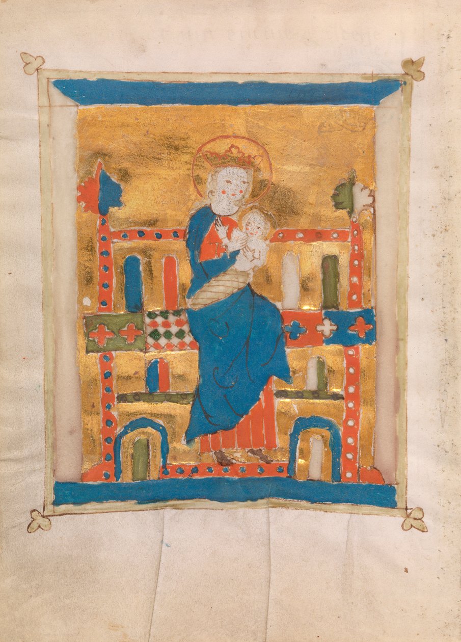 Bakire ve Çocuk, 1400 (parşömen üzerine wc) by German School