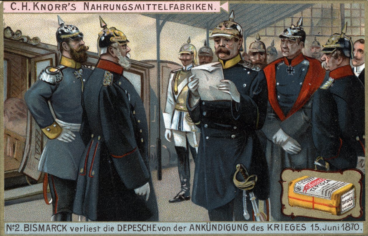 1870 Savaşı. Prusyalı General Otto von Bismarck (1815-1898) 15 Haziran