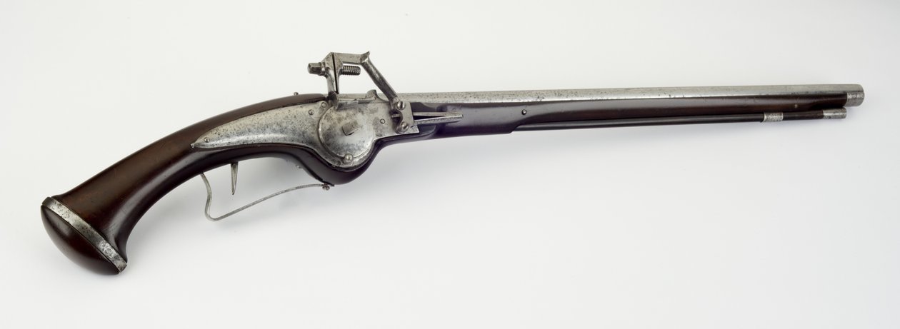 Tekerlek Kilitli Kılıf Tabanca, c.1625-50 (çelik, demir ve ceviz ağacı) by German School
