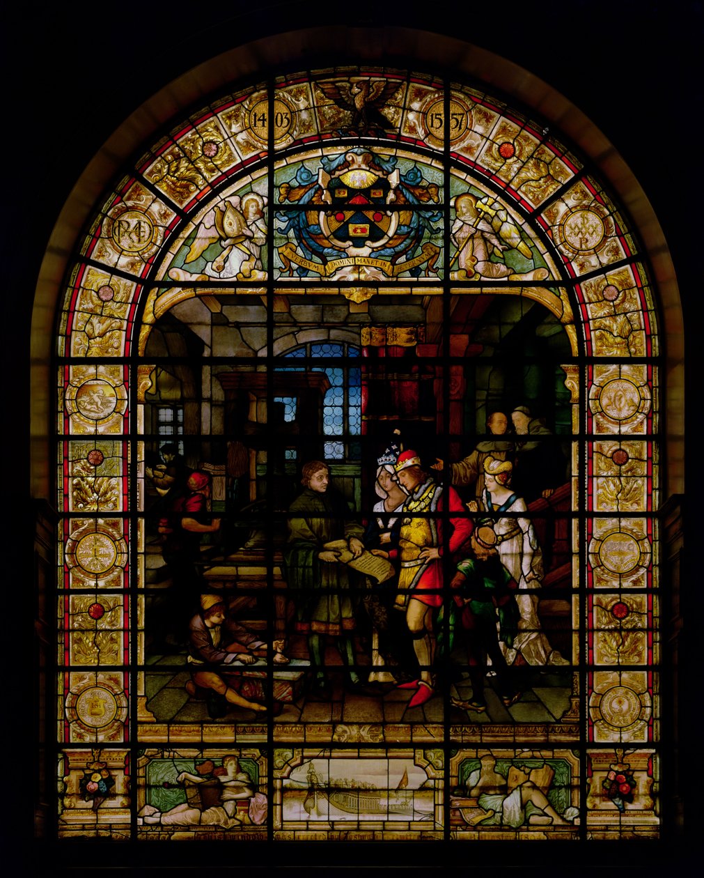 William Caxton İlk Basılı Kitabını Edward IV ve karısı Elizabeth Woodville