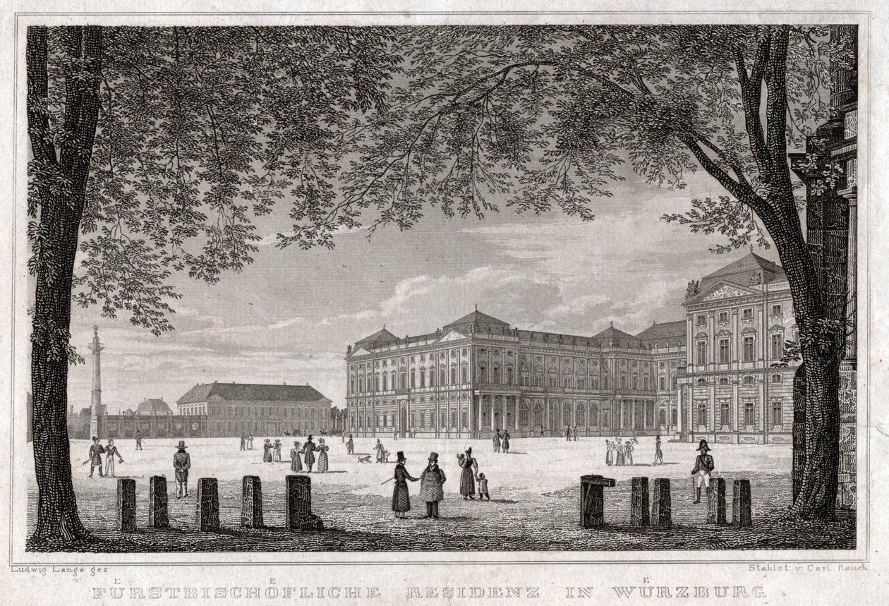 Würzburg. (gravür, yaklaşık 1850) by German School