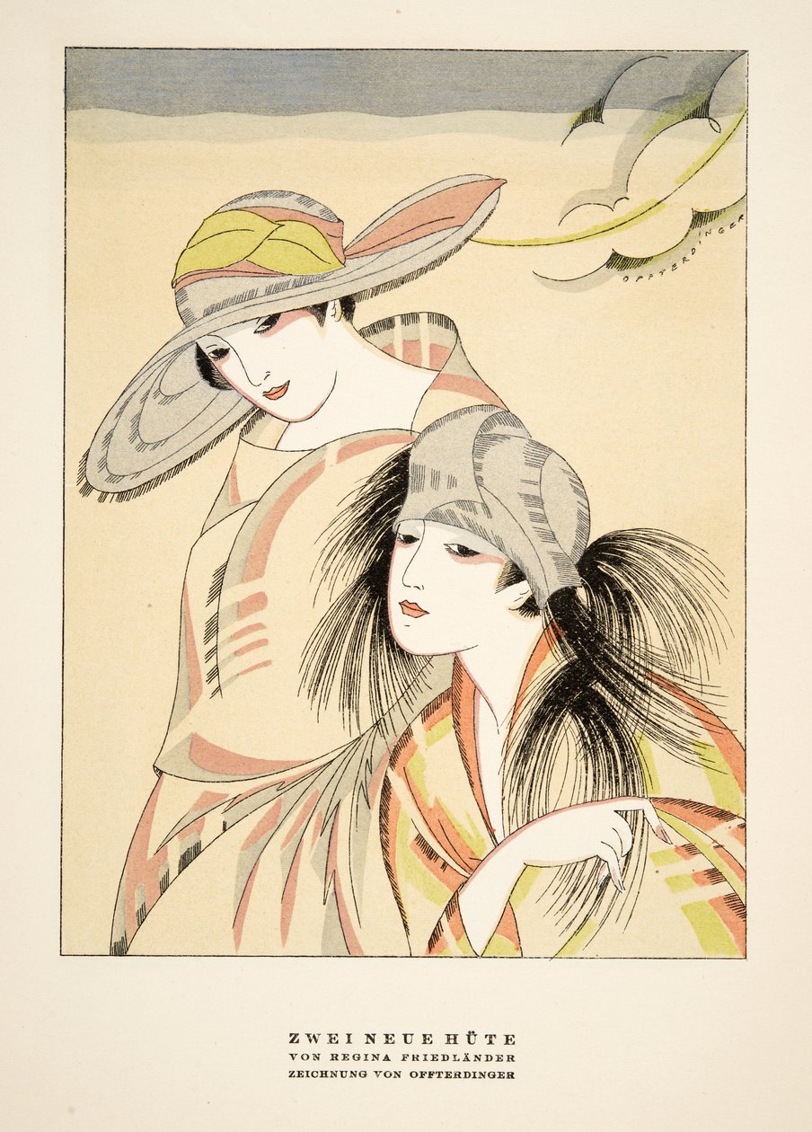 Zwei Neue Hute, Regina Friedlander, Styl, pub.1922