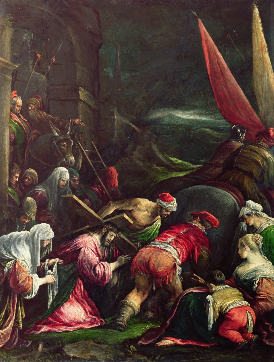 Haçı Taşımak, 1592 by Gerolamo Bassano