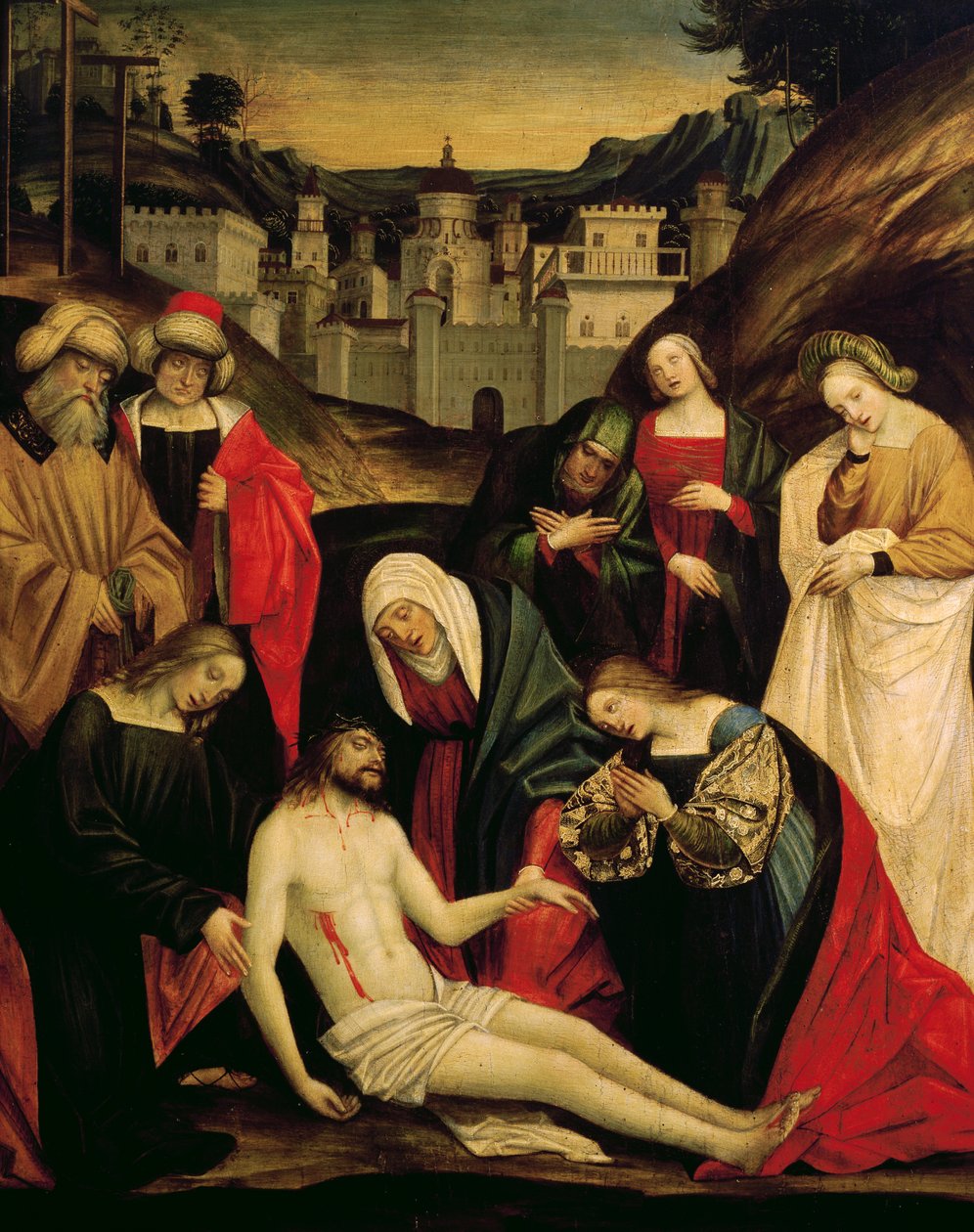 Ölü İsa üzerine ağıt, yaklaşık 1520, resim Gerolamo Giovenone (1486 veya 1487-1555), panel üzerine yağlı boya, İtalya by Gerolamo Giovenone
