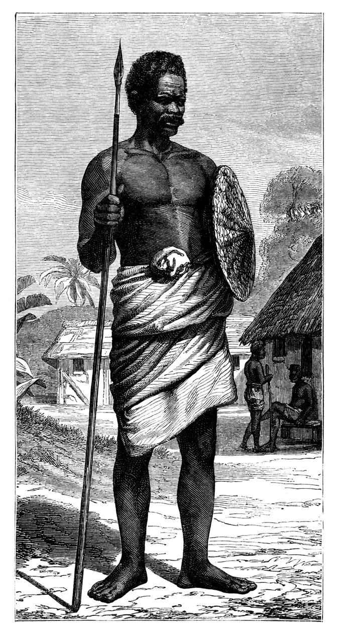 Madagaskarlı Savaşçı, 19. yüzyıl. by Gerome Staal