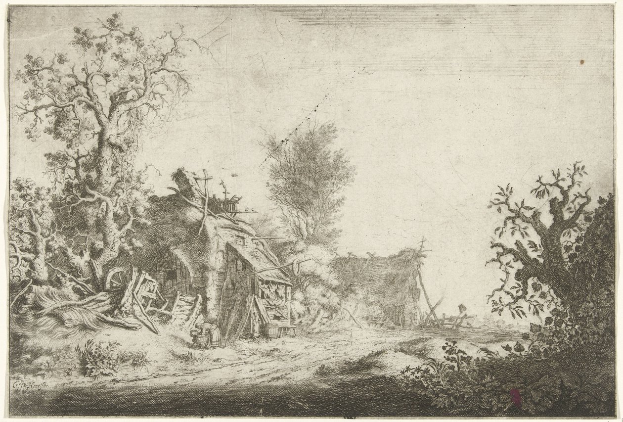Harap çiftlikler ile manzara by Gerrit Adriaensz. de Heer