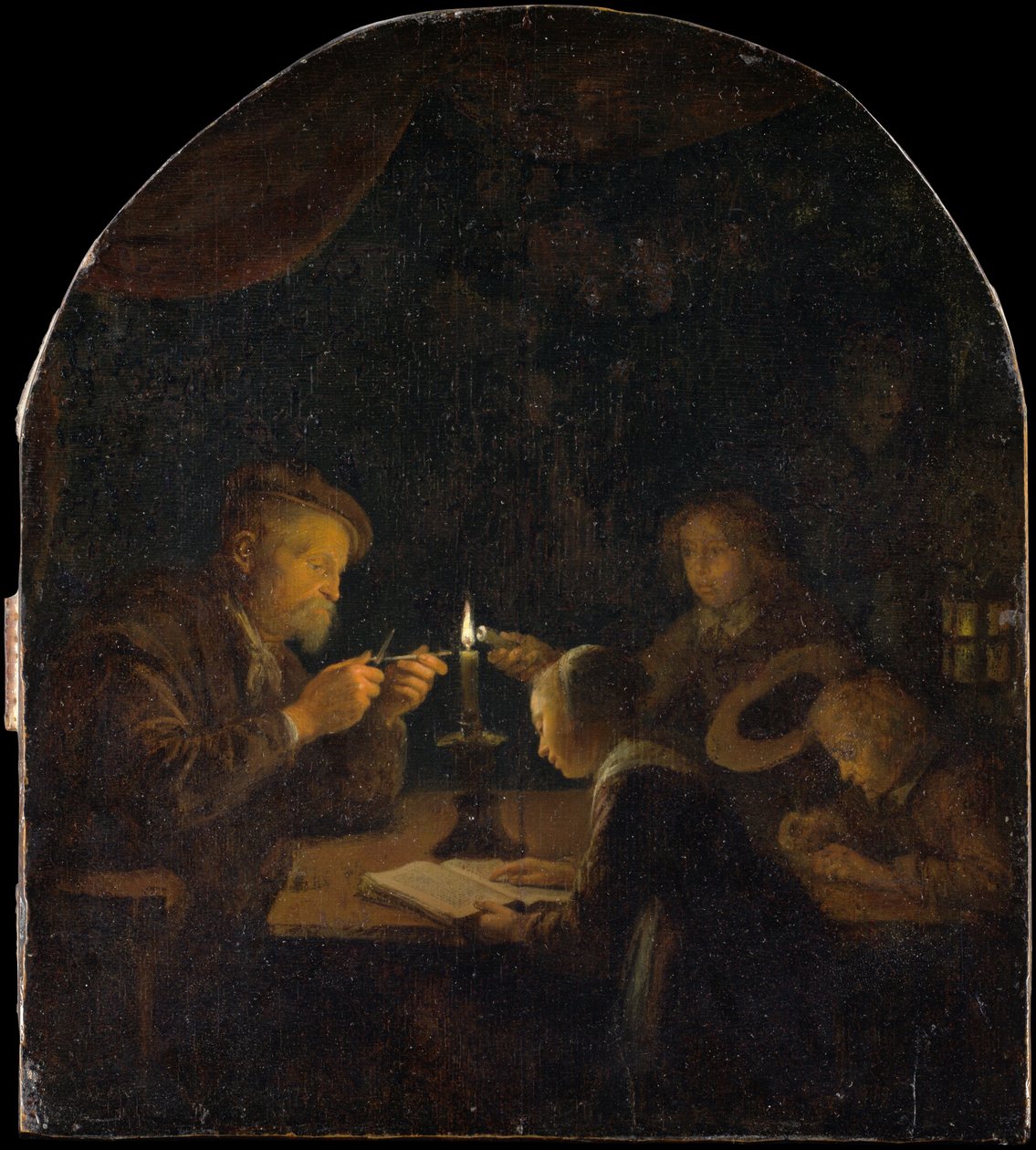 Bir Akşam Okulu, ca. 1655-57. by Gerrit Dou