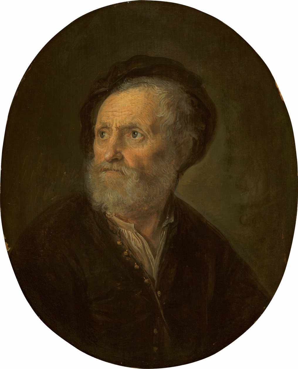 Sakallı Bir Adamın Büstü by Gerrit Dou