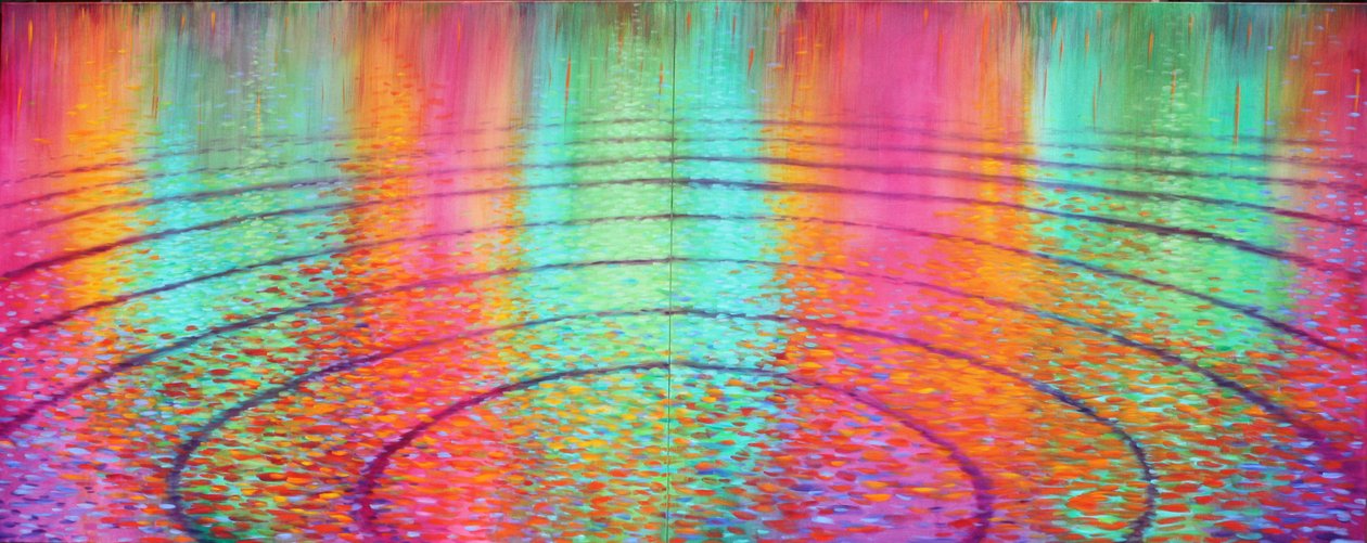 4. Senfoni, 2015 (tuval üzerine akrilik) by Gerrit Greve
