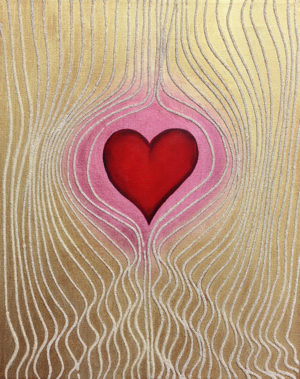 Heart Currents 3, 2011 (tuval üzerine kum ve akrilik) by Gerrit Greve