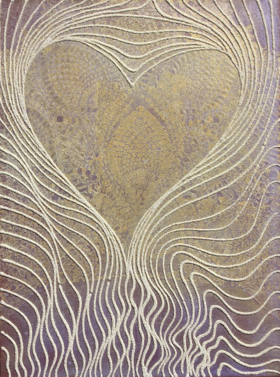 Heart Currents 9, 2011 (tuval üzerine kum ve akrilik) by Gerrit Greve