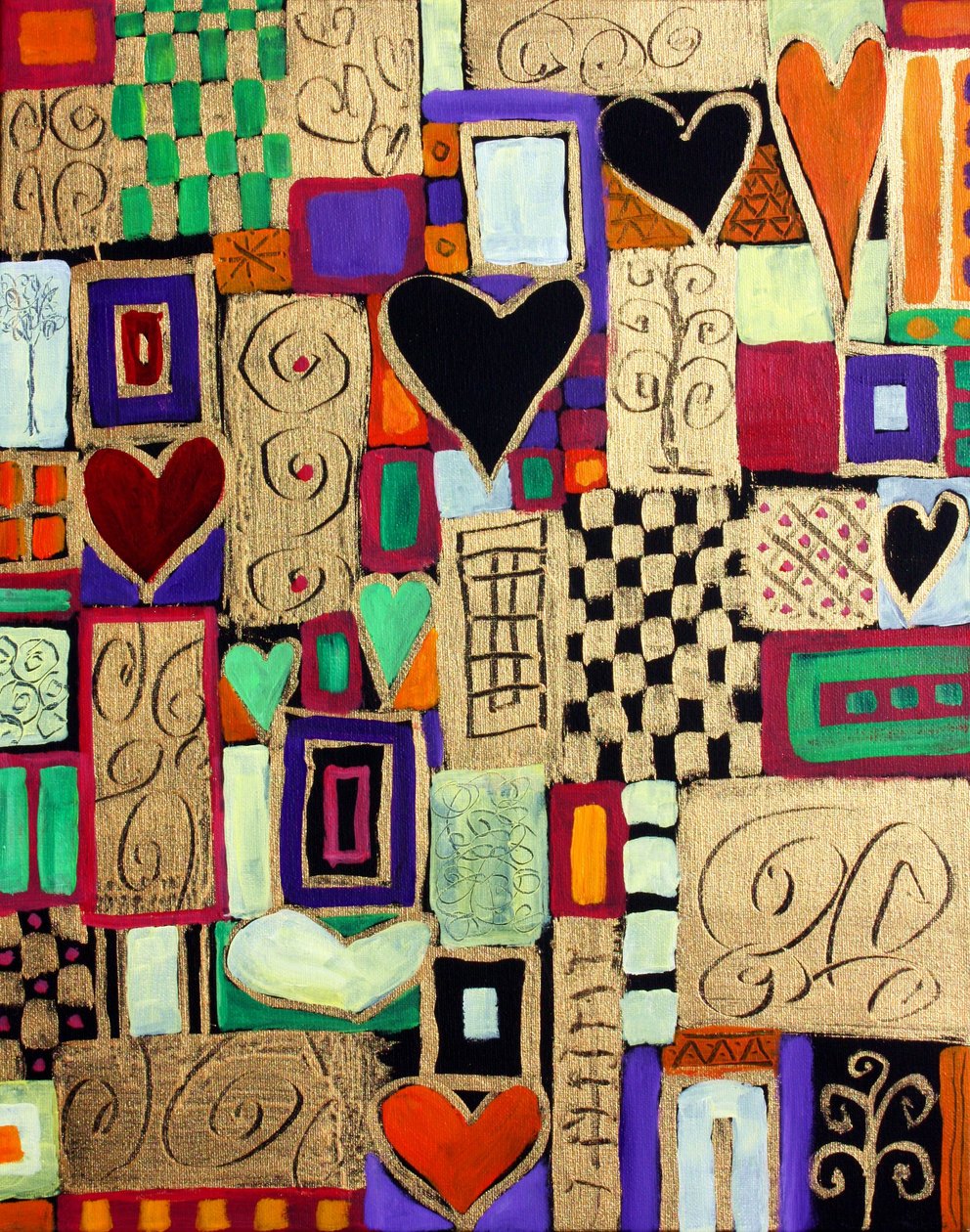 Kalp Simgesi, 2011 (tuval üzerine akrilik) by Gerrit Greve