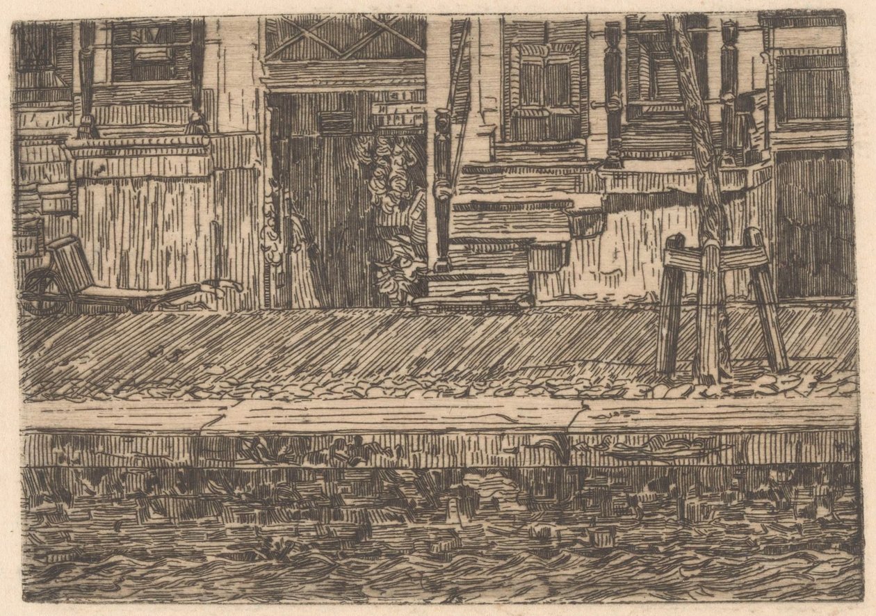 Bir rıhtımdaki bodrumlar by Gerrit Haverkamp (signed by artist)