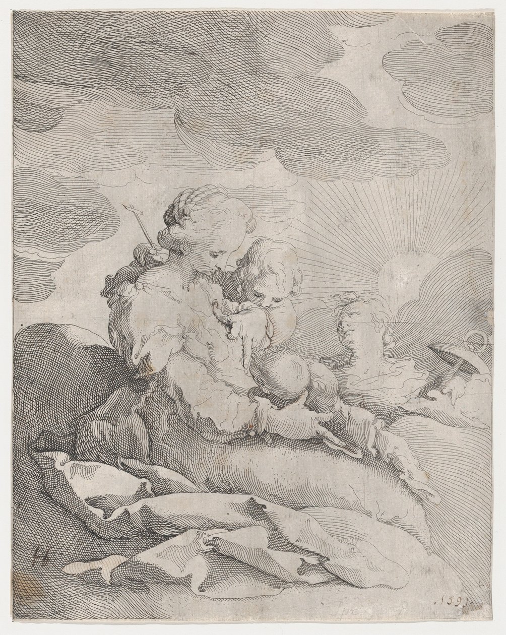 İnanç, Umut ve Hayırseverlik, ca. 1593. by Gerrit Pietersz Sweelink