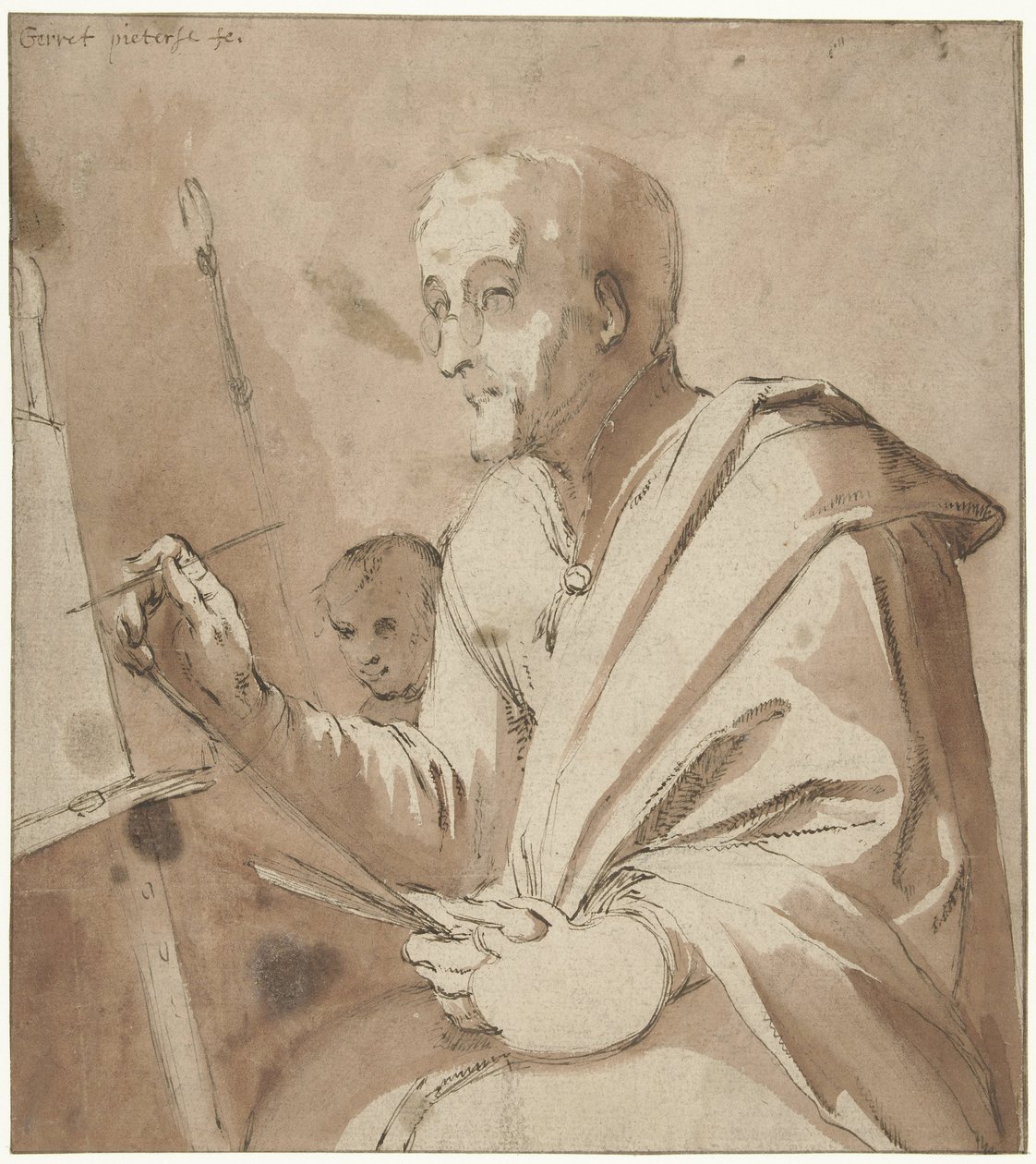 Onun şövale için ressam by Gerrit Pietersz. Sweelink