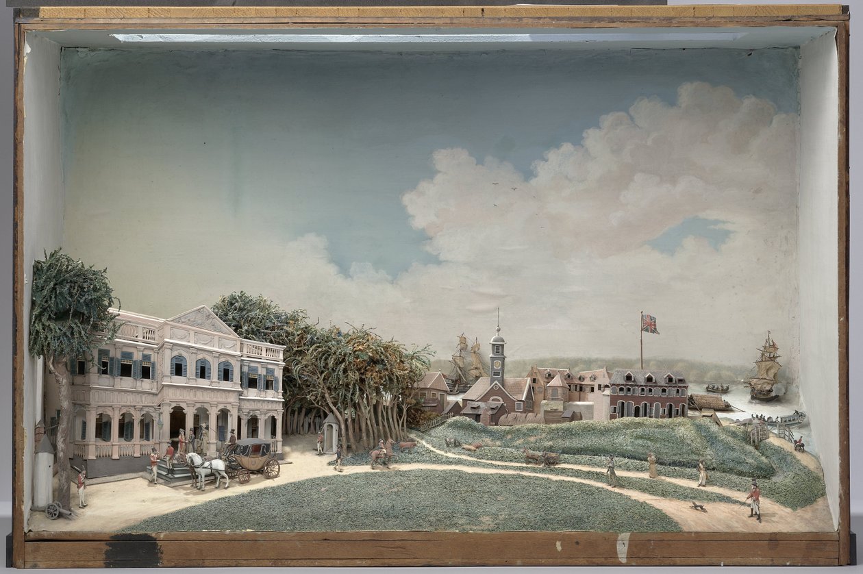 Paramaribo'daki Hükümet Meydanı Diorama'sı by Gerrit Schouten
