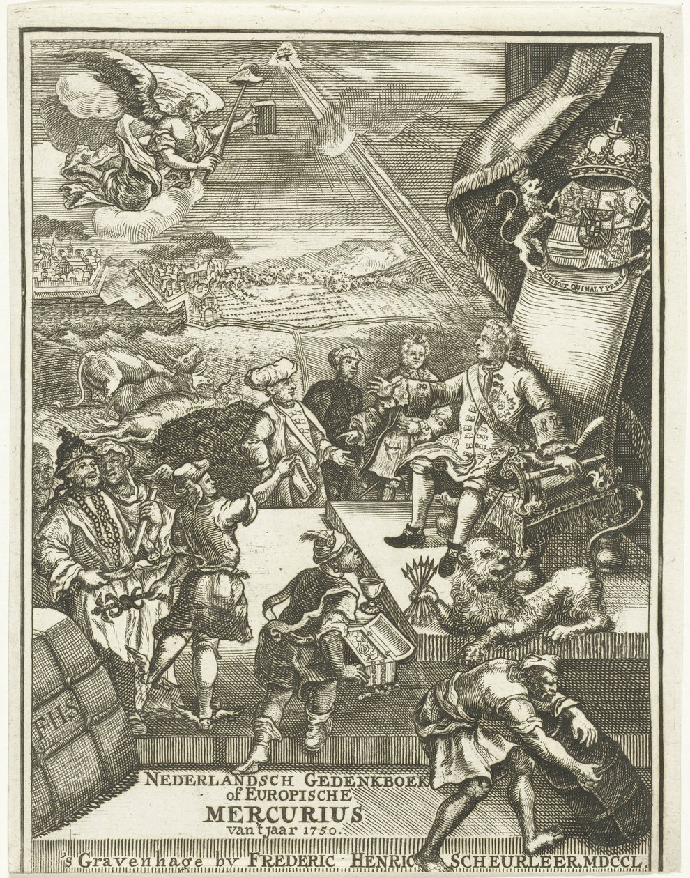 1750 Avrupa Merkürünün başlık sayfası by Gerrit Sibersma (possibly)