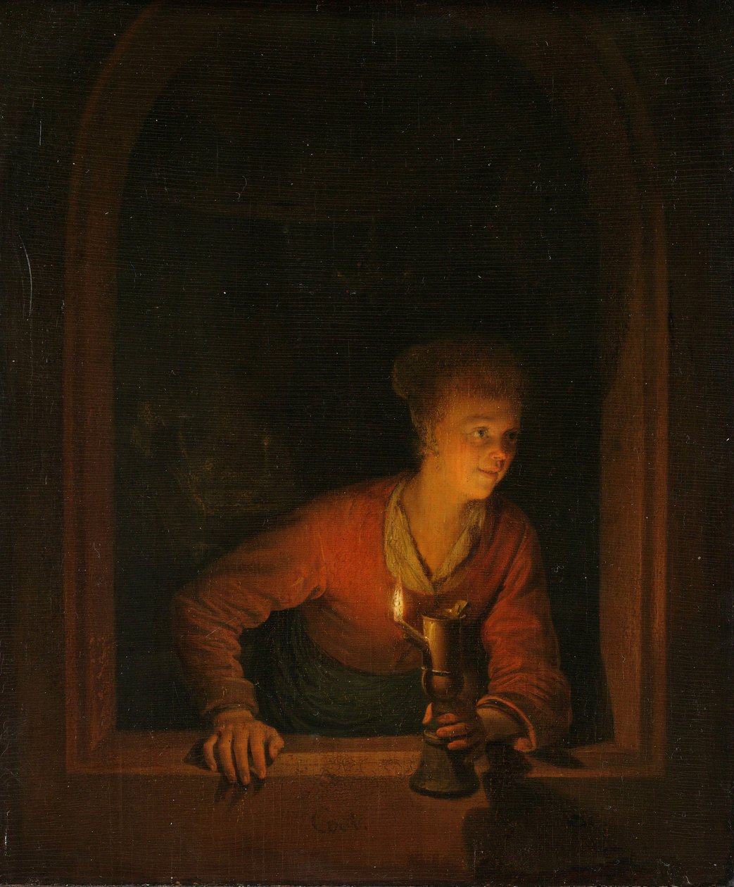 Penceresinde Kandil Olan Kız, 1645-75 by Gerrit Dou
