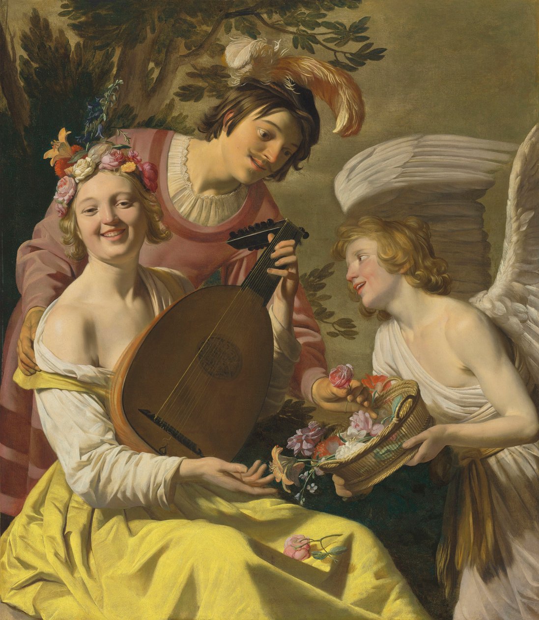 Aşk Alegorisi (tuval üzerine yağlı boya) by Gerrit van Honthorst