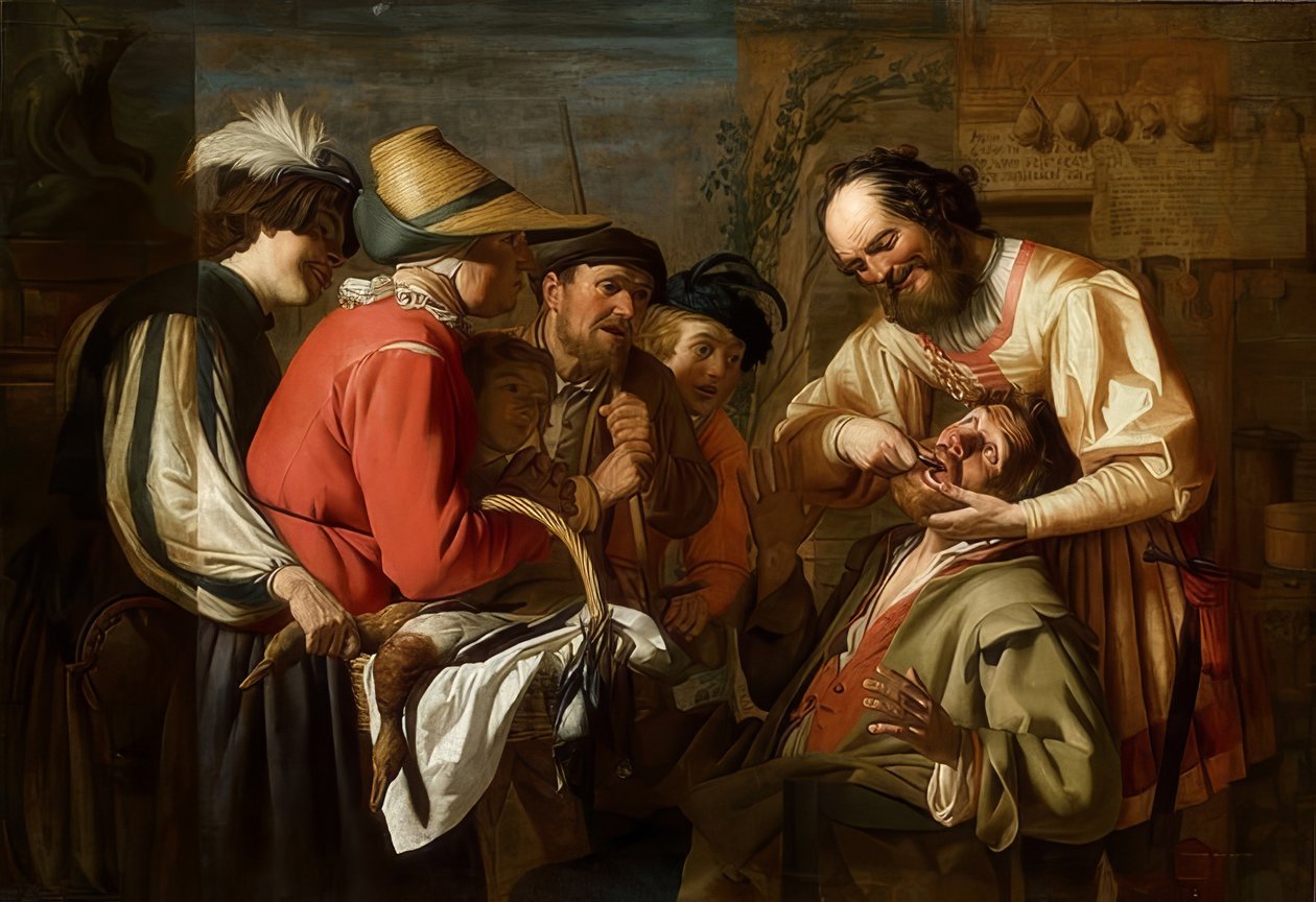 Diş çekici. 1628 (?) by Gerrit van Honthorst