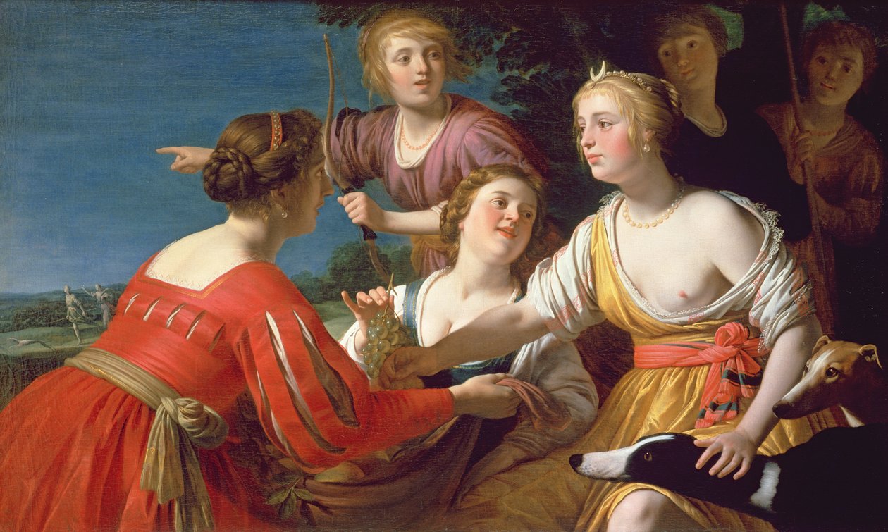 Avdan Sonra Diana Dinleniyor by Gerrit van Honthorst
