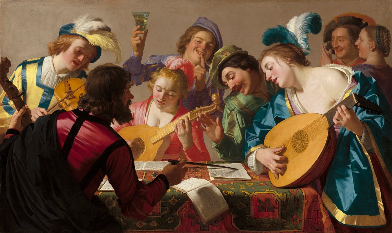 Konser, 1623 by Gerrit van Honthorst