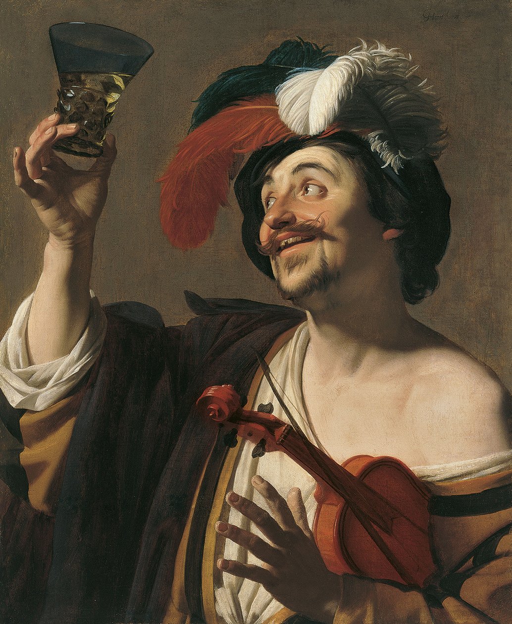 mutlu kemancı by Gerrit van Honthorst