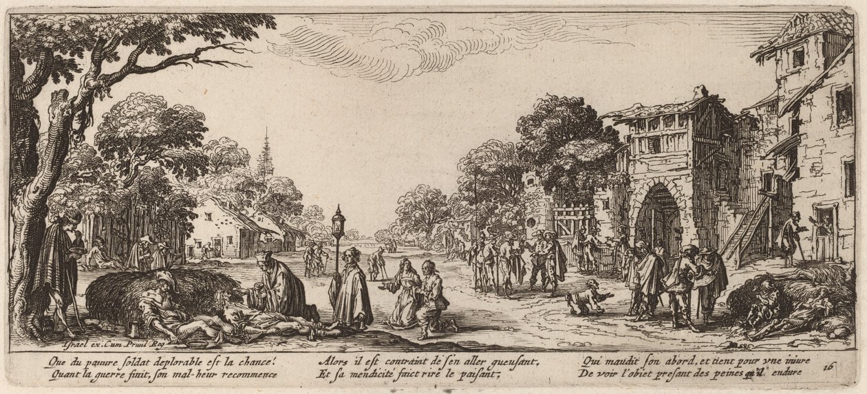 Yol Kenarında Ölen Askerler by Gerrit van Schagen after Jacques Callot