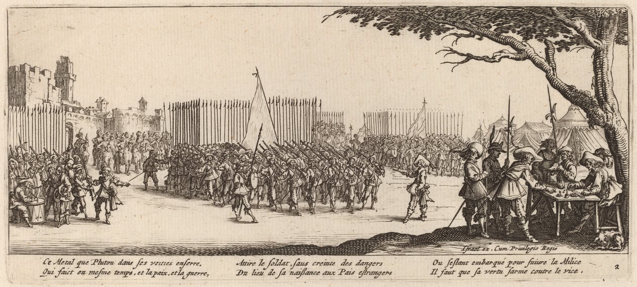Asker Alımı by Gerrit van Schagen after Jacques Callot