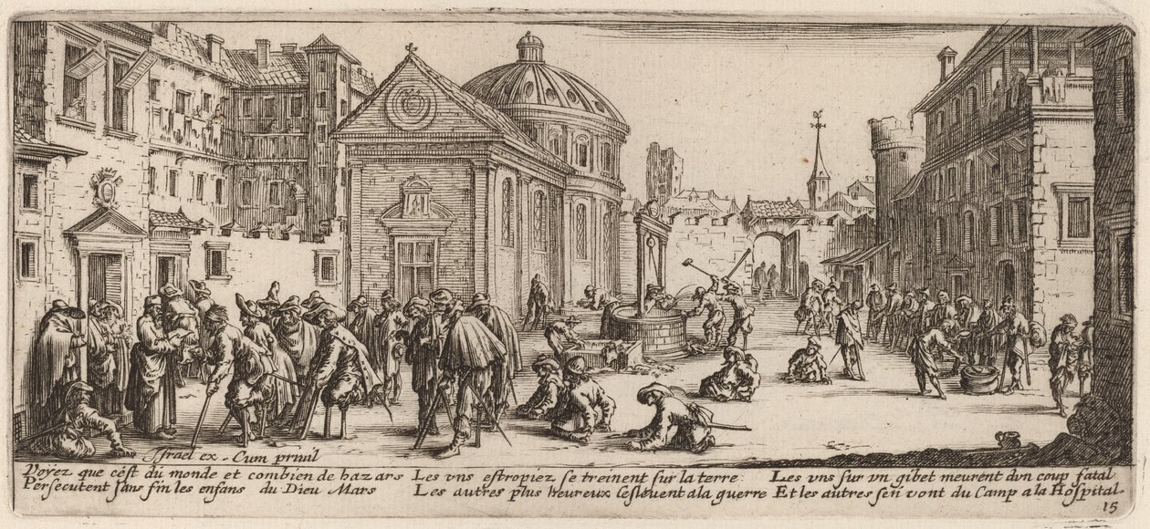 Hastane by Gerrit van Schagen after Jacques Callot