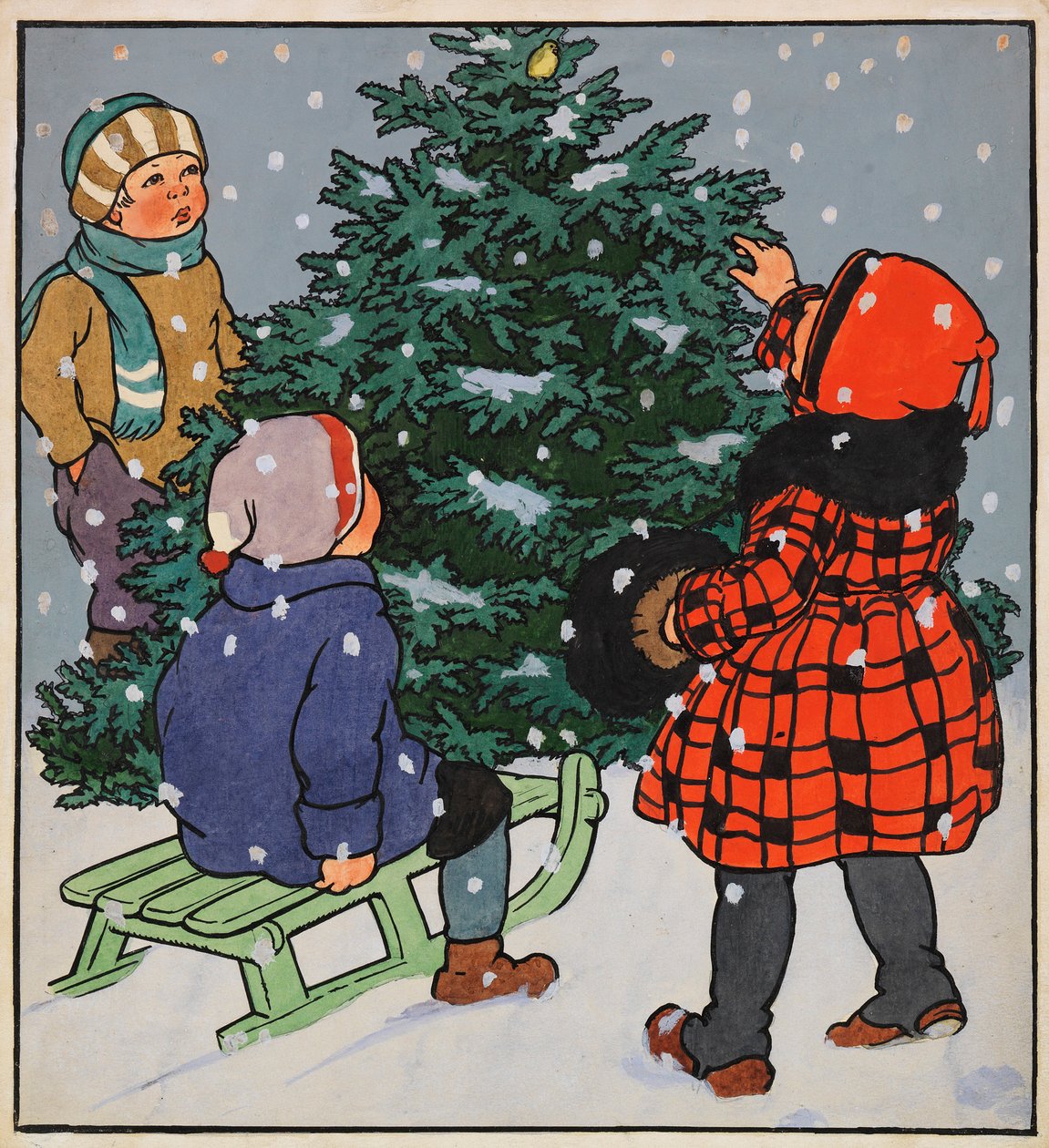 Sevgili küçük kitabımın illüstrasyonu, 1928. by Gertrud Caspari