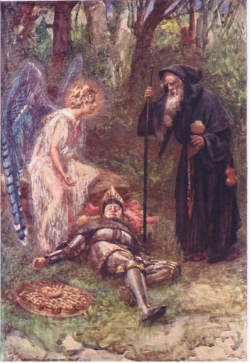 George Harrap and Company tarafından yayınlanan Faerie Queen'den Hikayeler, "Bu ağır manzaraya bakın, muhterem Efendimiz" by Gertrude E. Demain (after) Hammond