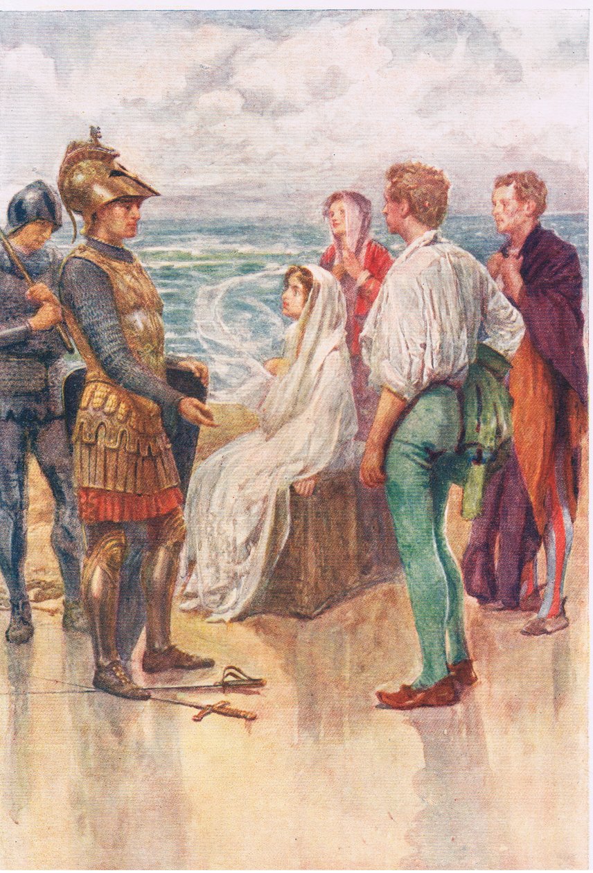 Artegall'ın Yargısı, George Harrap and Company tarafından yayınlanan Faerie Queen'den Hikayeler by Gertrude E. Demain (after) Hammond