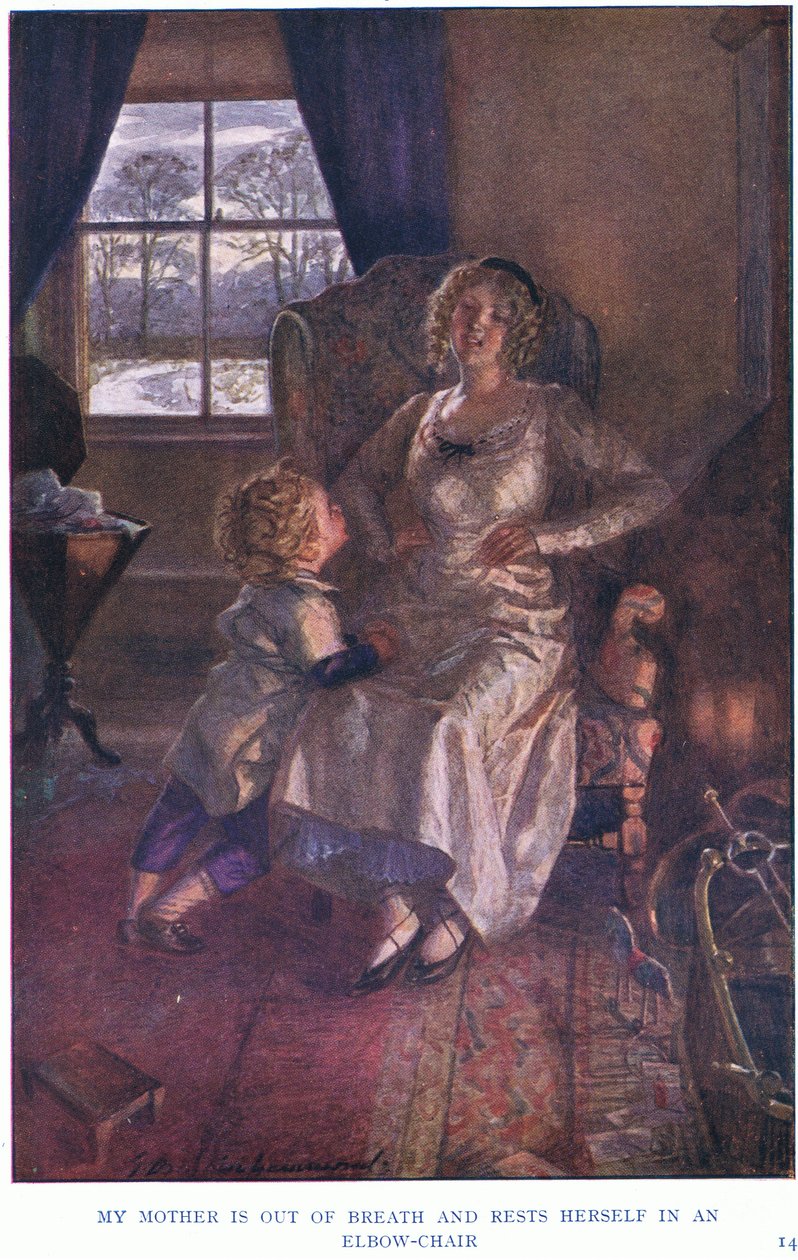 Annemin nefesi kesildi ve dirsekli sandalyede dinleniyor by Gertrude E. Demain Hammond