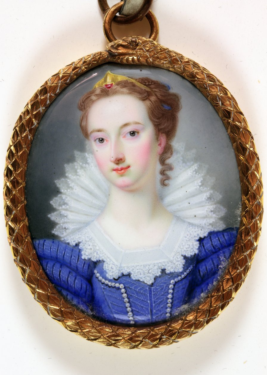 Elizabeth Robinson Bayan Montagu Adında Bir Leydi (emaye) by Gervase (attr.to) Spencer