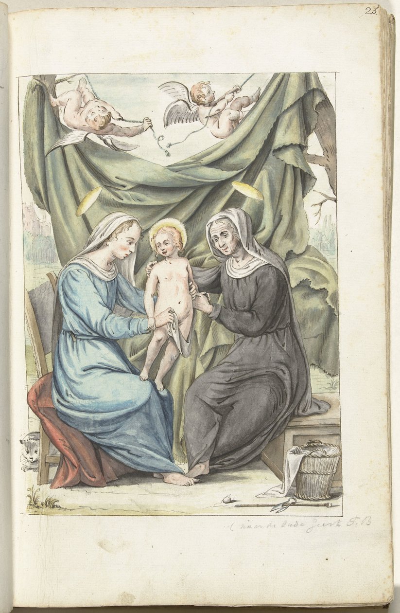 Çocuk ve Aziz Anna ile Madonna by Gesina ter Borch