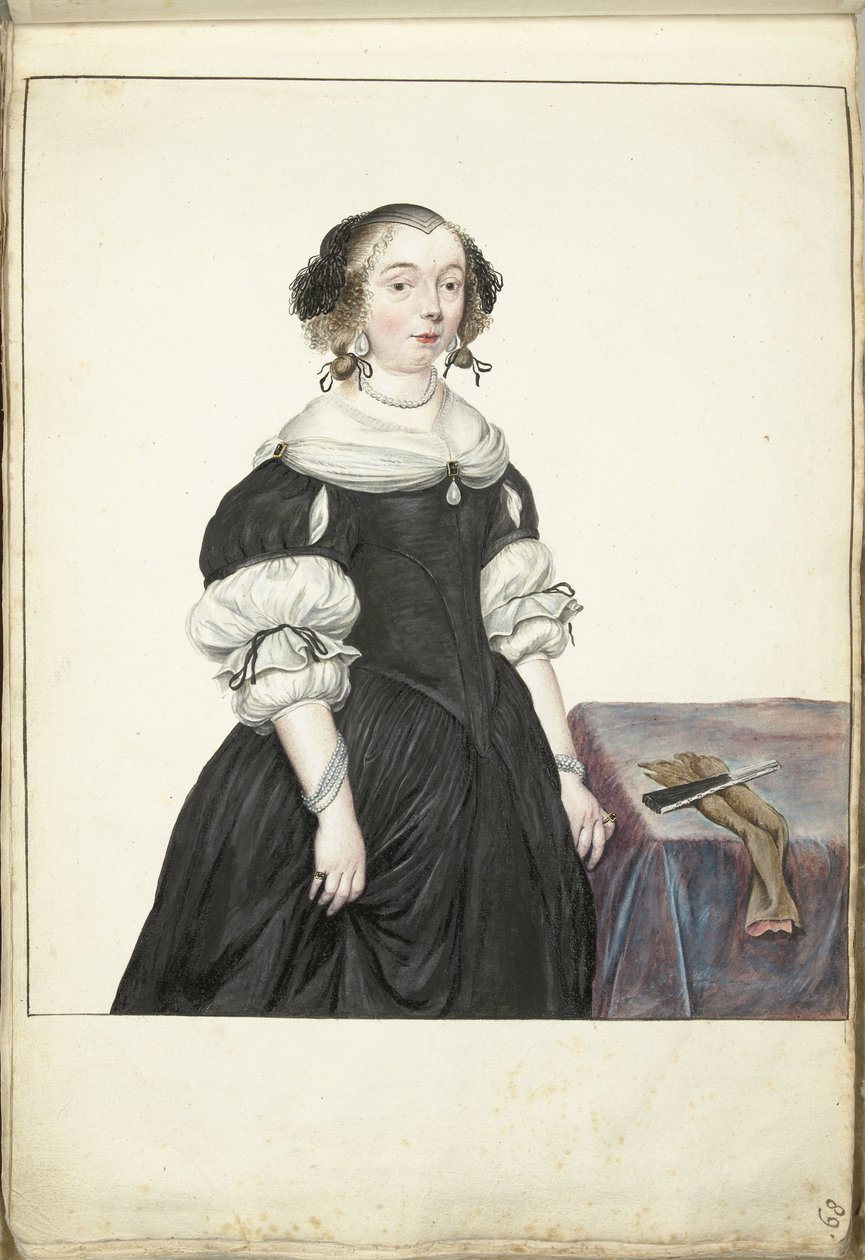 bir kadın portresi by Gesina ter Borch