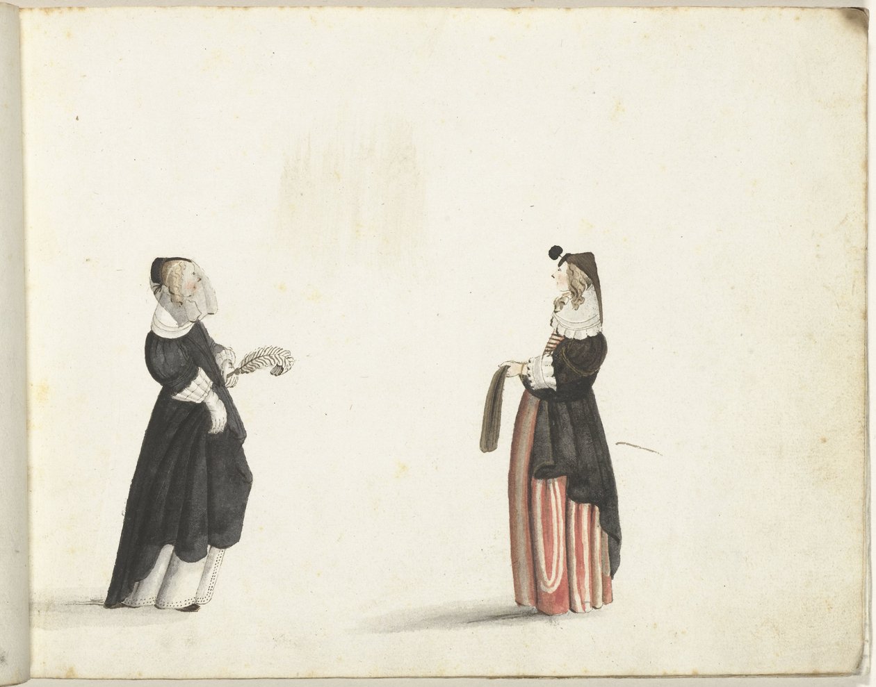 Profilde duran iki kadın by Gesina ter Borch