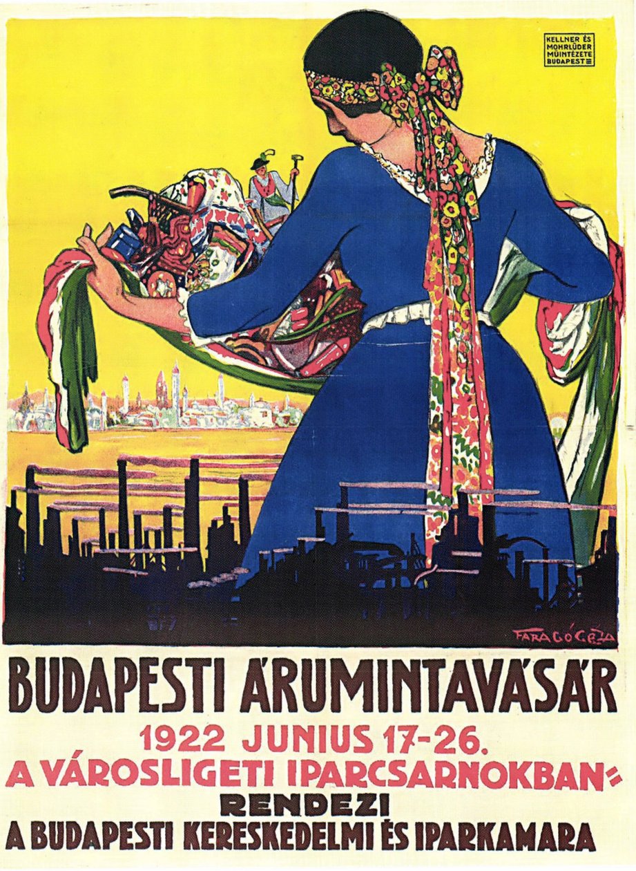 Budapeşte Ticaret Fuarı Afişi by Geza Farago