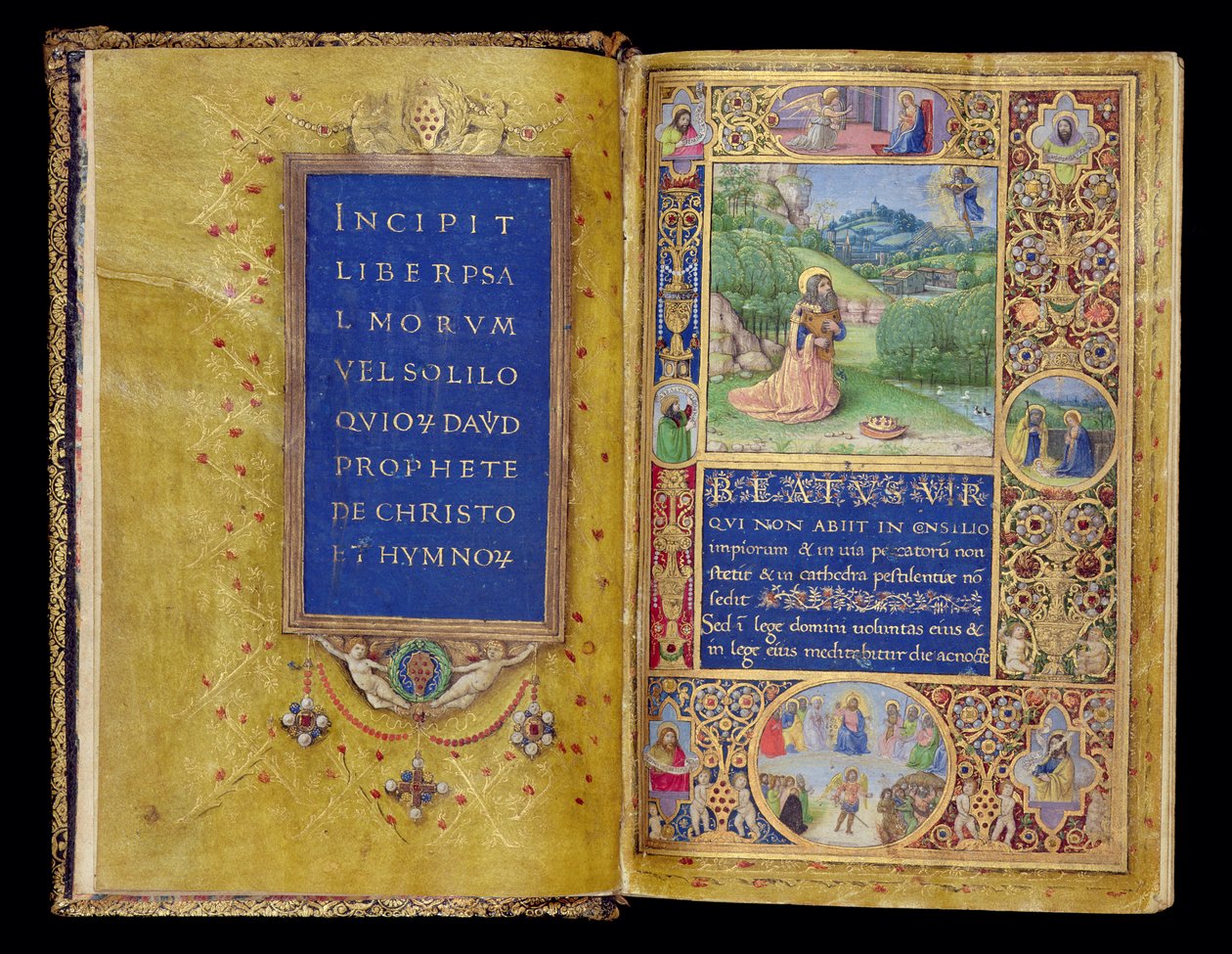 Ms 37-1950, ff.1v-2r: Medici Psalter