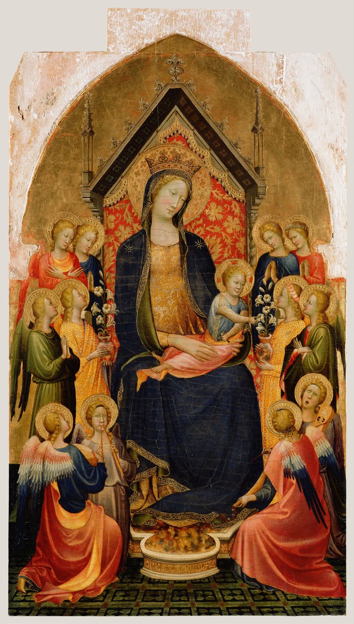 Müzikal Meleklerle Madonna ve Çocuk, c.1410 by Gherardo Starnina
