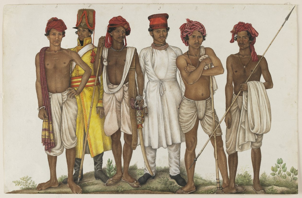 Six Acemi, Fraser Albümünden bir yaprak by Ghulam Ali (family of) (attr. to) Khan